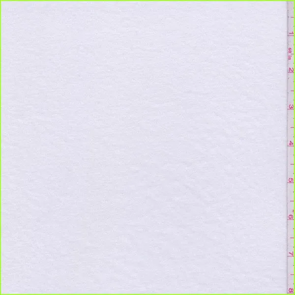 1 5/8 YD PC-White Jersey Sweater Knit Fabric