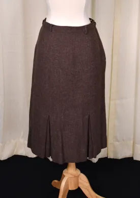 1950s Vintage Heathered Brown Skirt