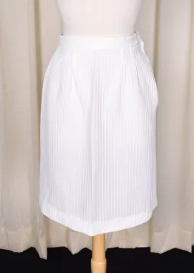 1960s Vintage White Pencil Skirt