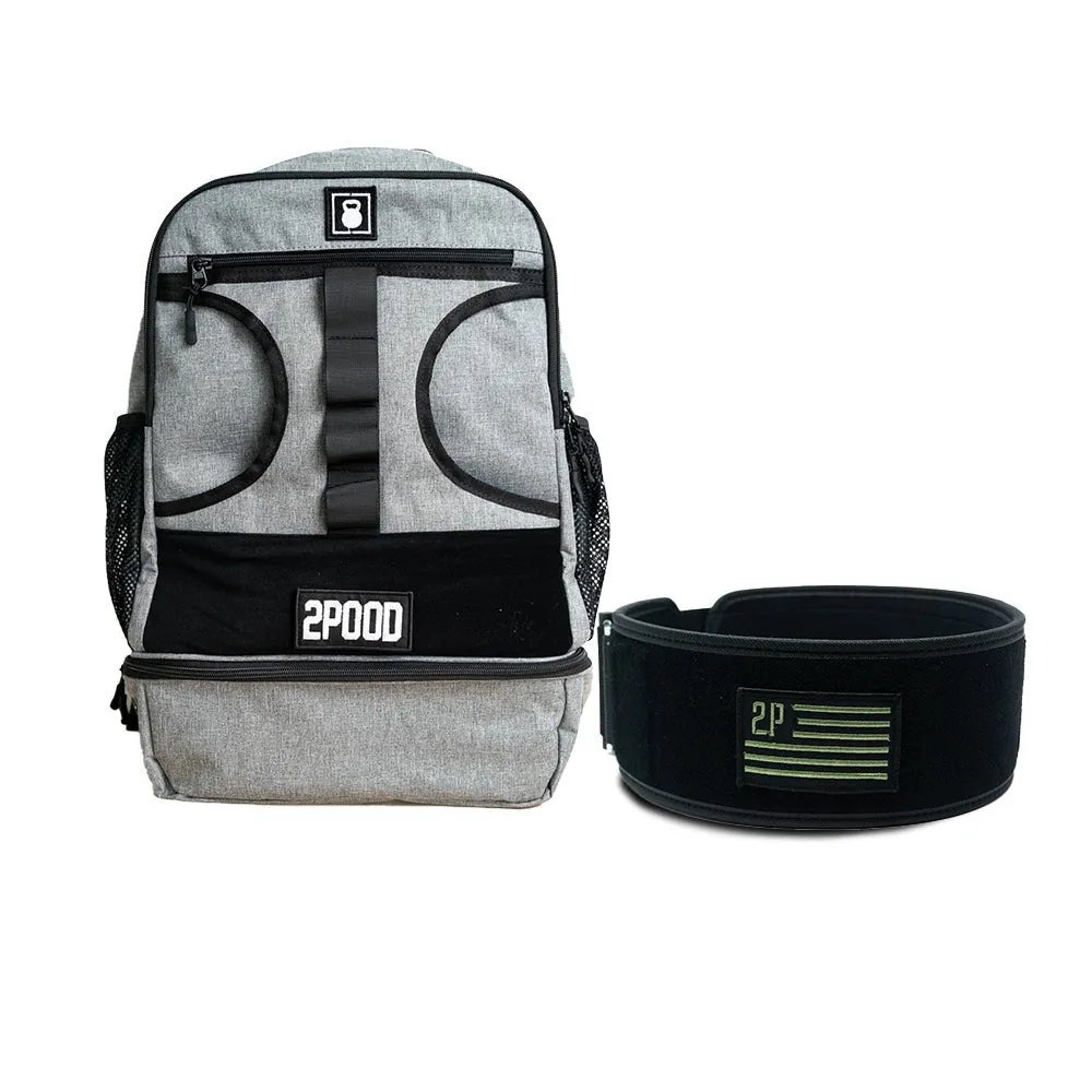 4" Green Velcro Patch Belt & Backpack 3.0 Bundle