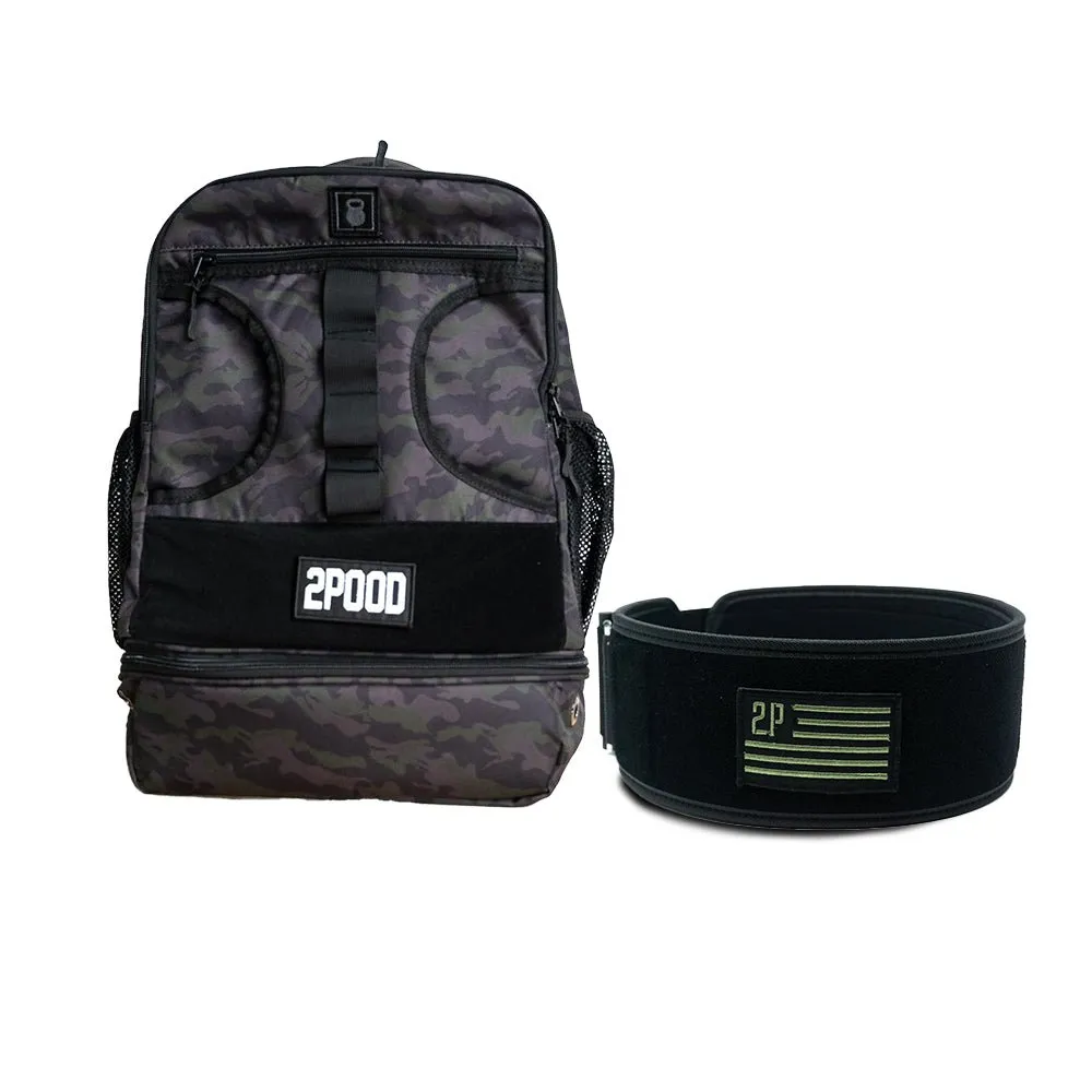 4" Green Velcro Patch Belt & Backpack 3.0 Bundle