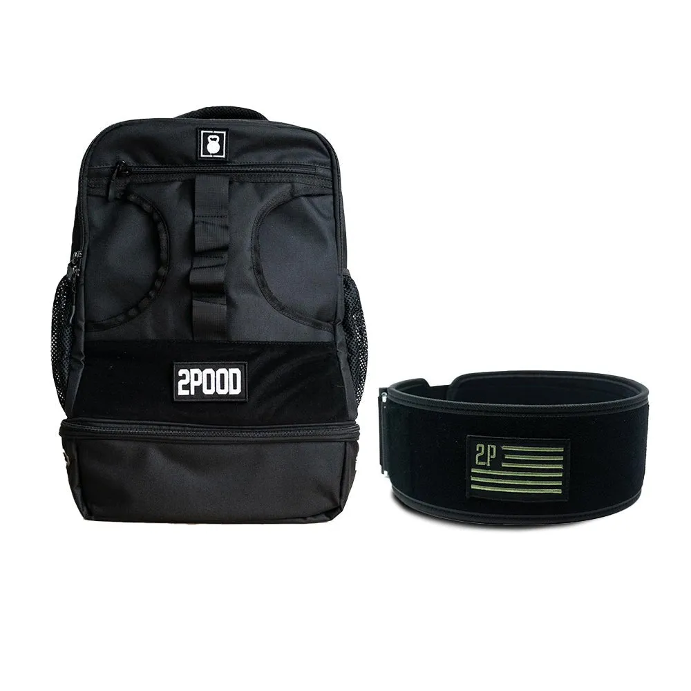 4" Green Velcro Patch Belt & Backpack 3.0 Bundle