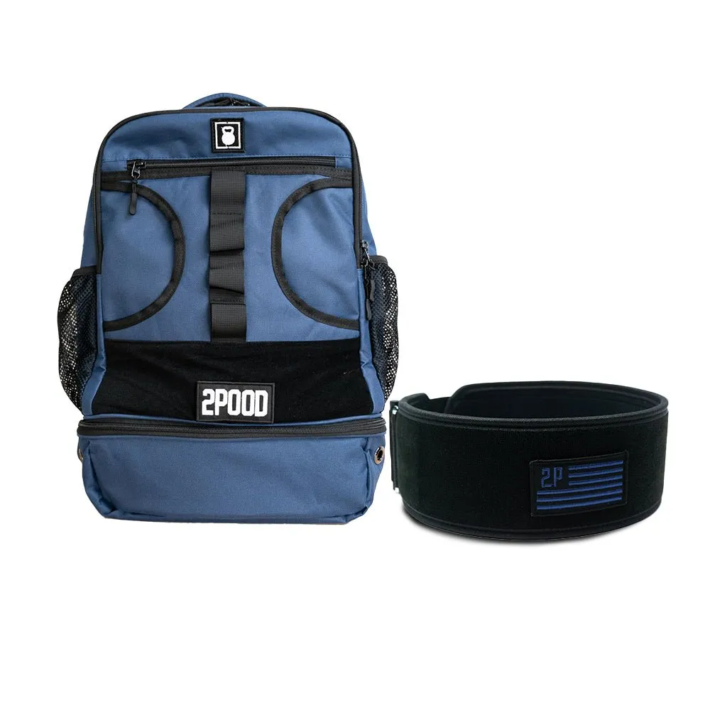 4" Navy Velcro Patch Belt & Backpack 3.0 Bundle