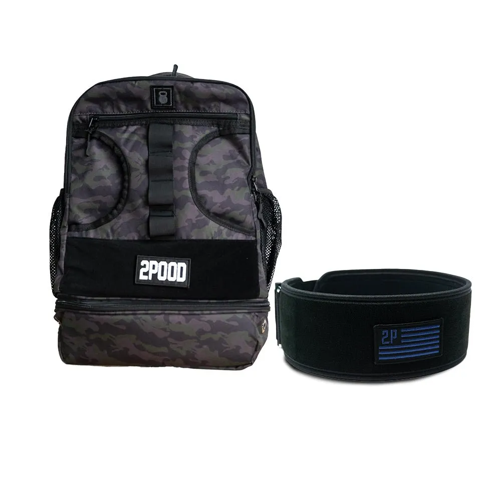 4" Navy Velcro Patch Belt & Backpack 3.0 Bundle