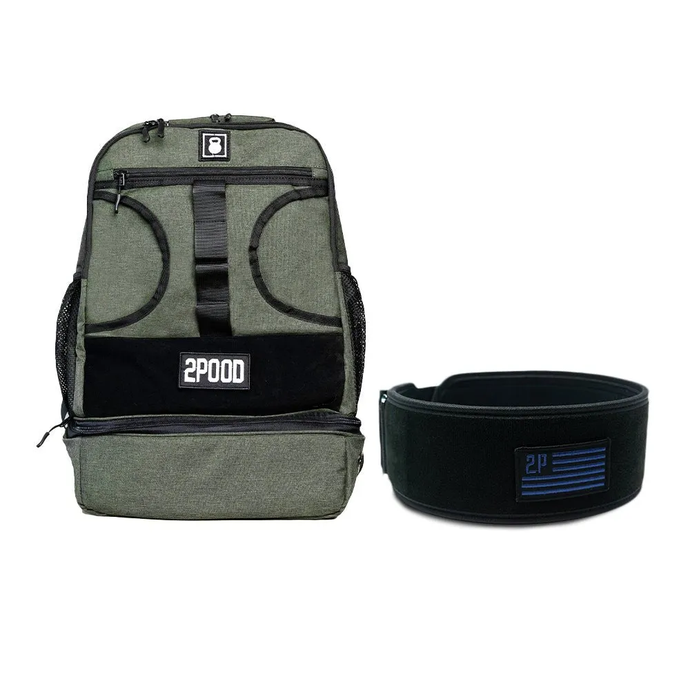 4" Navy Velcro Patch Belt & Backpack 3.0 Bundle