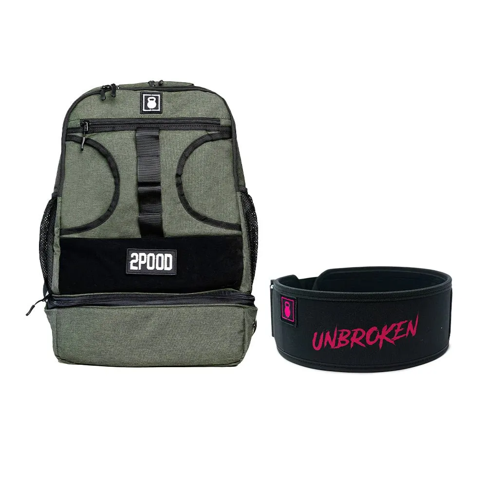 4" Unbroken by Colten Mertens Belt & Backpack 3.0 Bundle