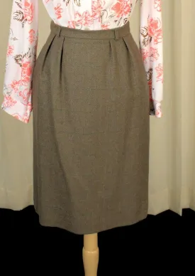 80s does 1950s Mossy Wool Skirt