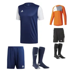 ADIDAS ESTRO 19 SS KIT BUNDLE DARK BLUE