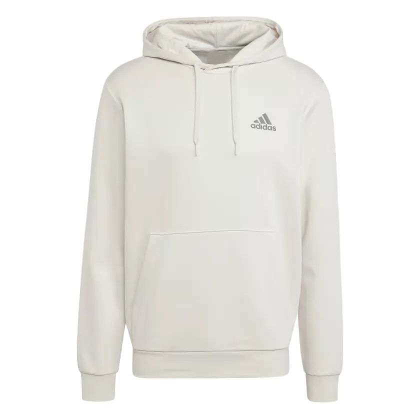 Adidas felpa con cappuccio da uomo Essentials Fleece IZ4760 alluminio