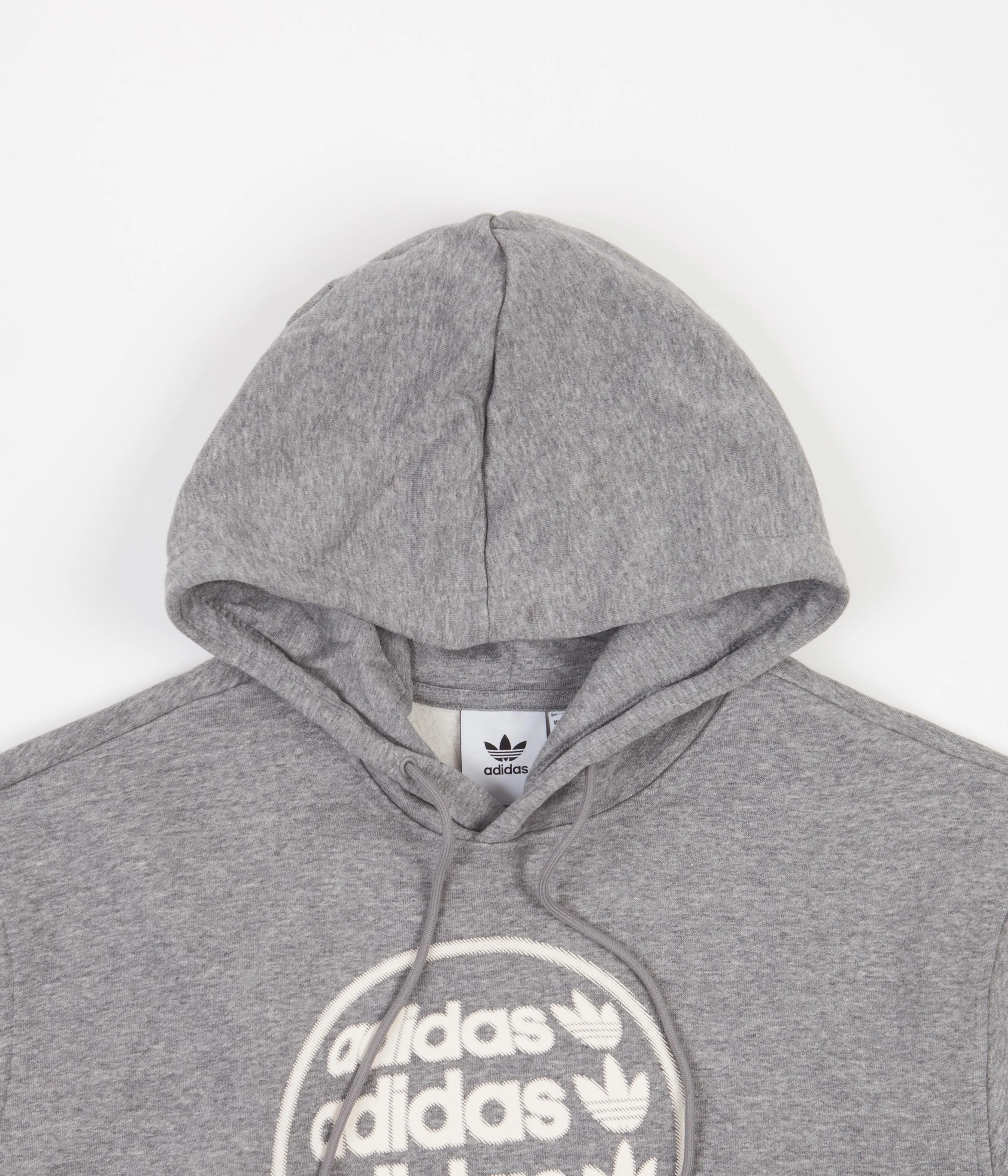 Adidas Globe Graphic Hoodie - Core Heather / Wonder White