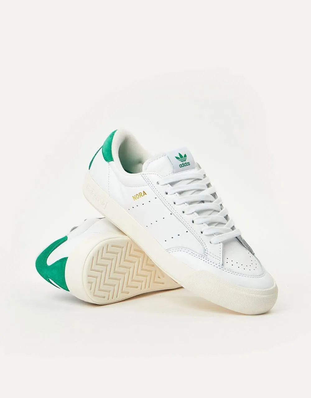 adidas Nora Skate Shoes - White/White/Chalk White