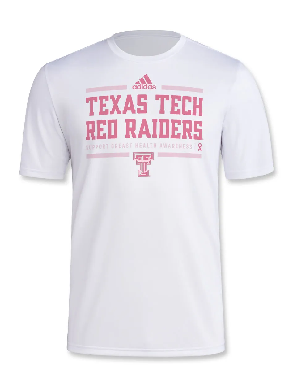 Adidas Texas Tech "Breast Cancer Awareness" 2024 Short Sleeve T-Shirt