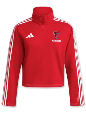 Adidas Texas Tech "Just a Tid Bit" 2024 Women's  3 Stripe Cover 1/4 Zip Pullover