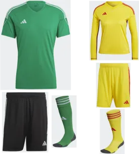 ADIDAS TIRO 23 PREMIUM SS KIT BUNDLE TEAM GREEN WHITE