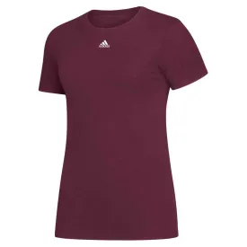 adidas Women's Maroon Amplifier Short Sleeve Tee