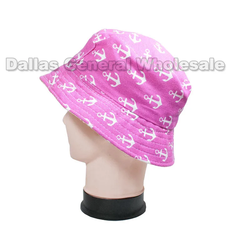 Adults Anchor Bucket Hats Wholesale