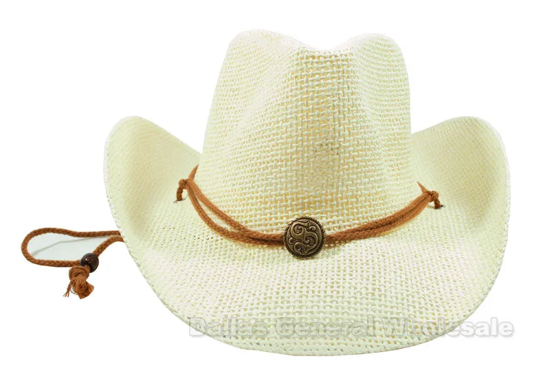 Adults Vented Straw Cowboy Hats Wholesale