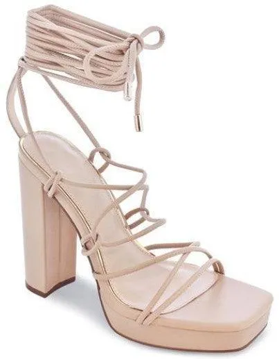 Ankle Lace Up Platform Chunky High Heel Dress Shoes