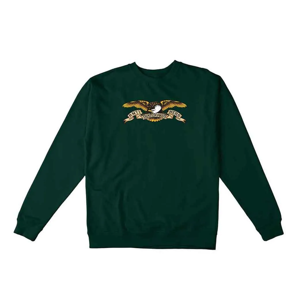 Antihero Eagle Crewneck - Black Multi/Dark Green