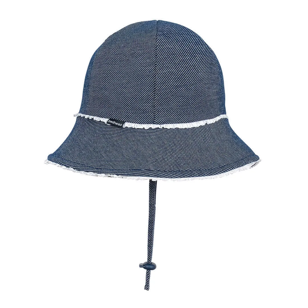 BEDHEAD - TODDLER BUCKET HAT: RUFFLE TRIM DENIM