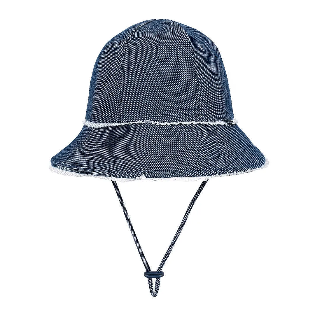 BEDHEAD - TODDLER BUCKET HAT: RUFFLE TRIM DENIM