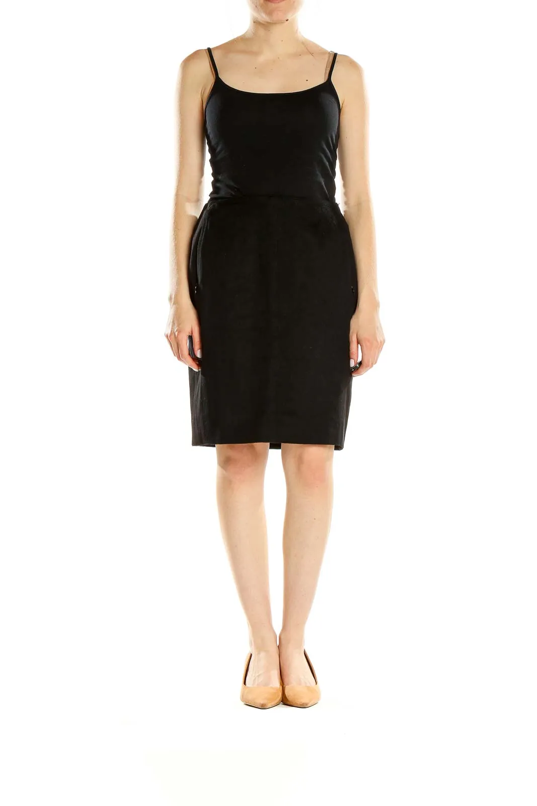 Black Pencil Skirt with Side Zipper