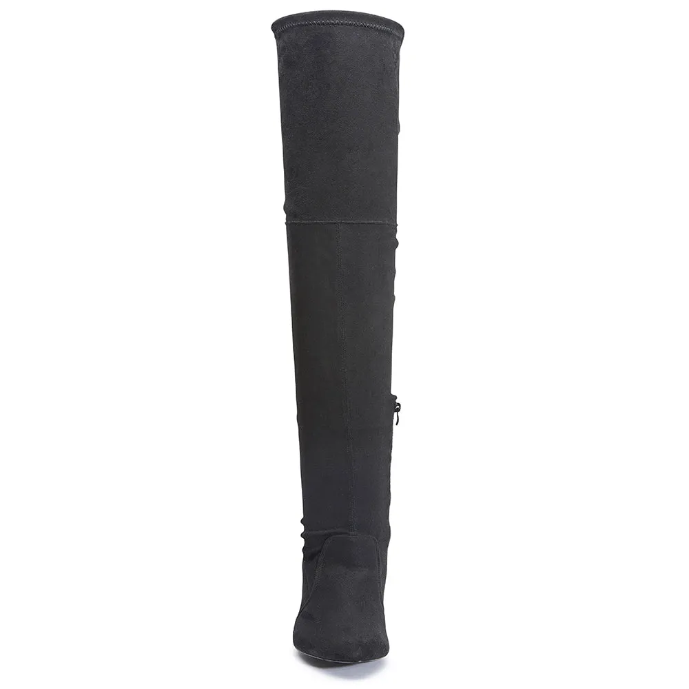 Block Heel Thigh High Boot