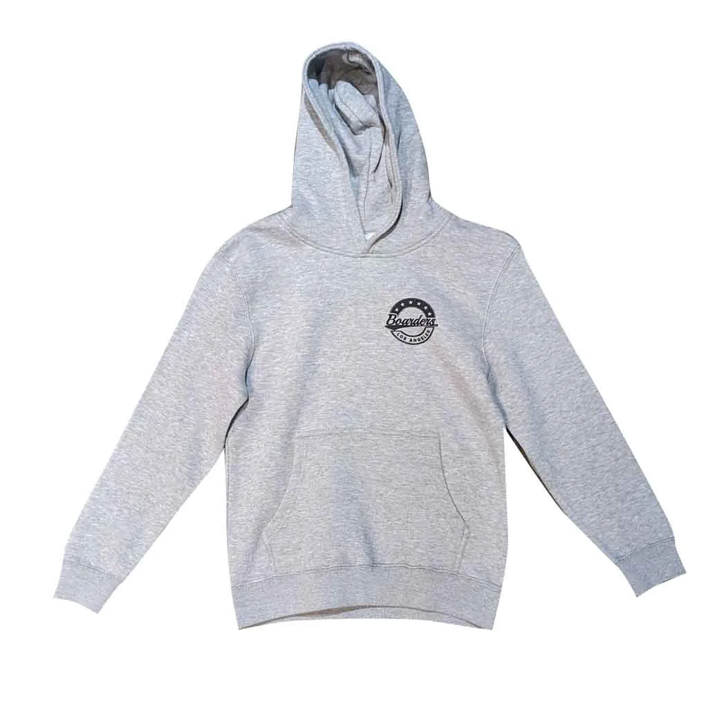 Boarders Youth Star Crest Hoodie - Heather Grey