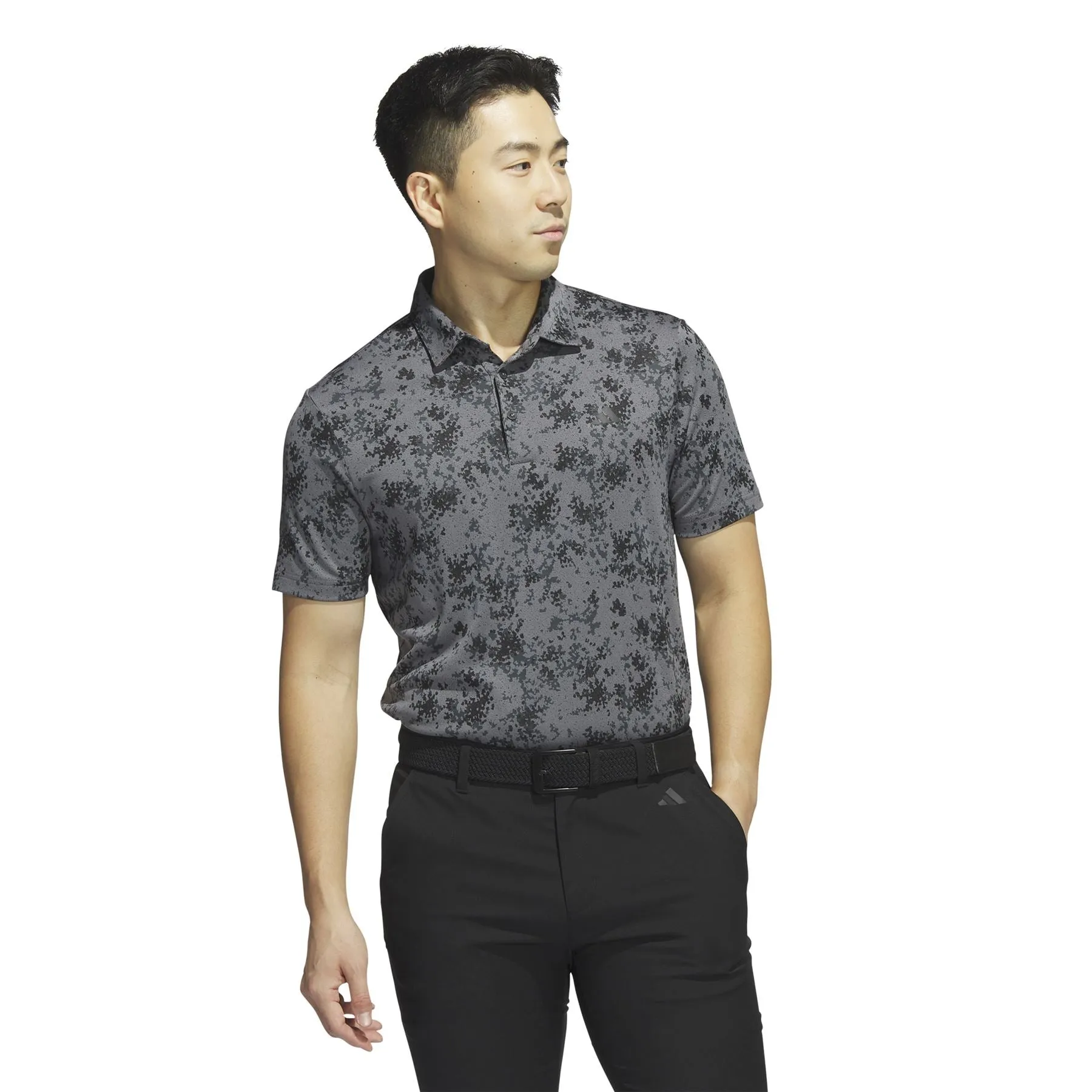 Burst Jaquard Polo Black - AW23