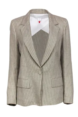 Club Monaco - Beige Striped "Amaretta" Blazer Sz 6