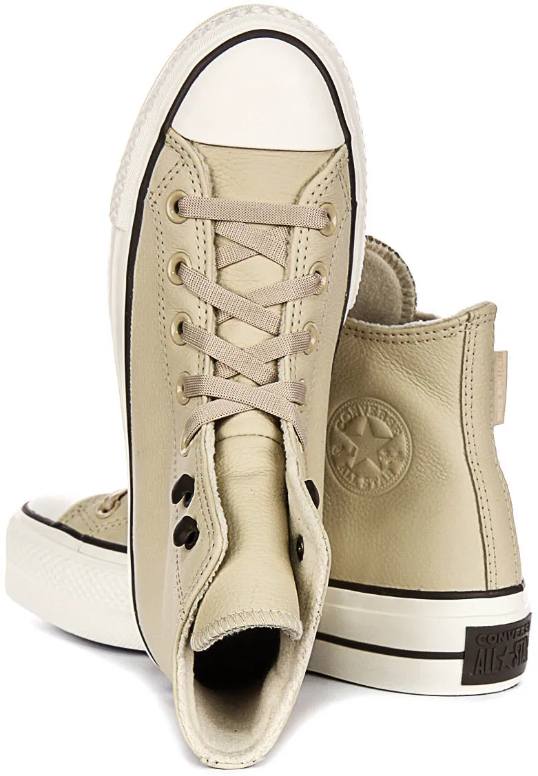 Converse Chuck Taylor All Star A11158C Platform In Cream Leather