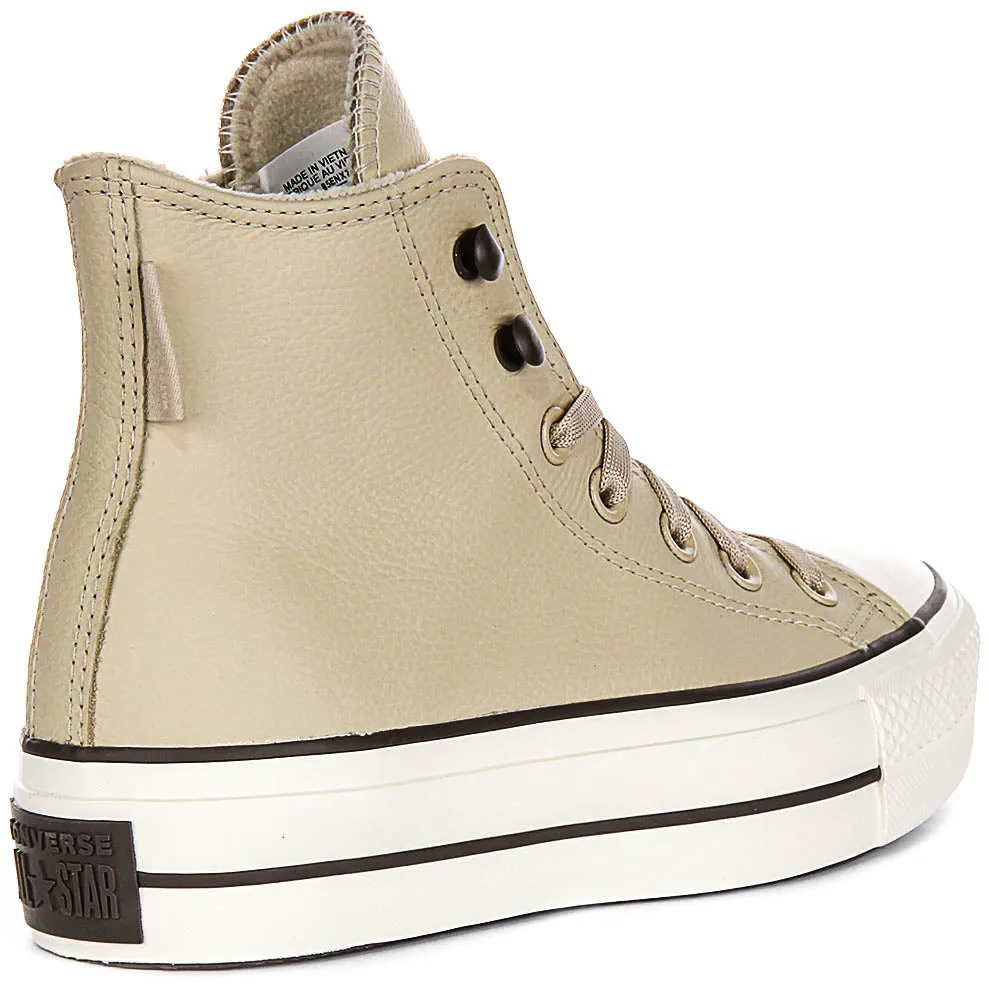 Converse Chuck Taylor All Star A11158C Platform In Cream Leather