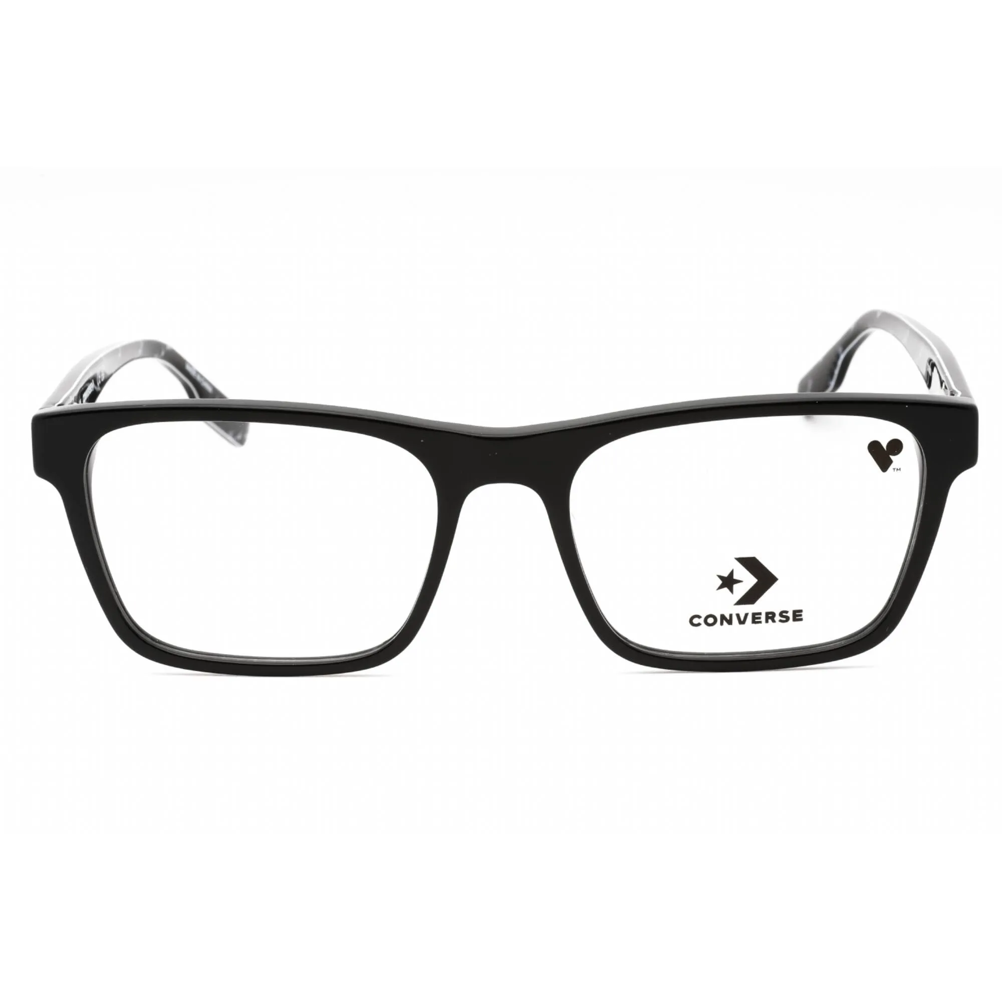 Converse Men's Eyeglasses - Black Plastic Rectangular Full Rim Frame | CV5000 001