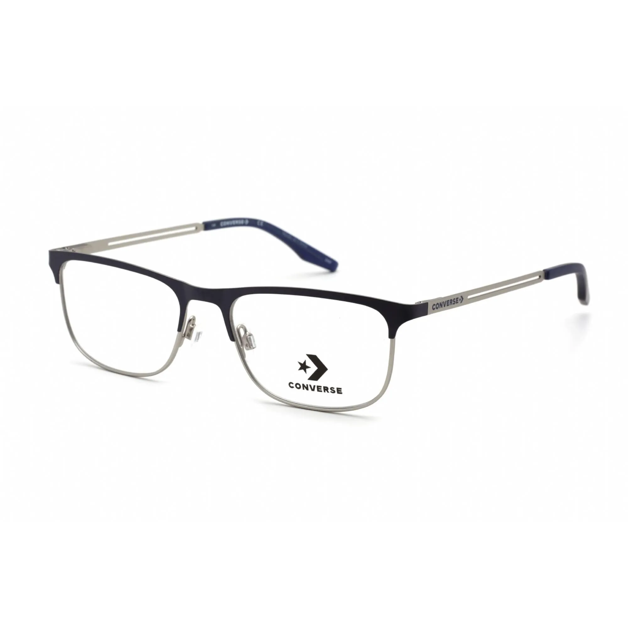 Converse Men's Eyeglasses - Matte Midnight Navy and Silver Metal Frame | CV1000 410