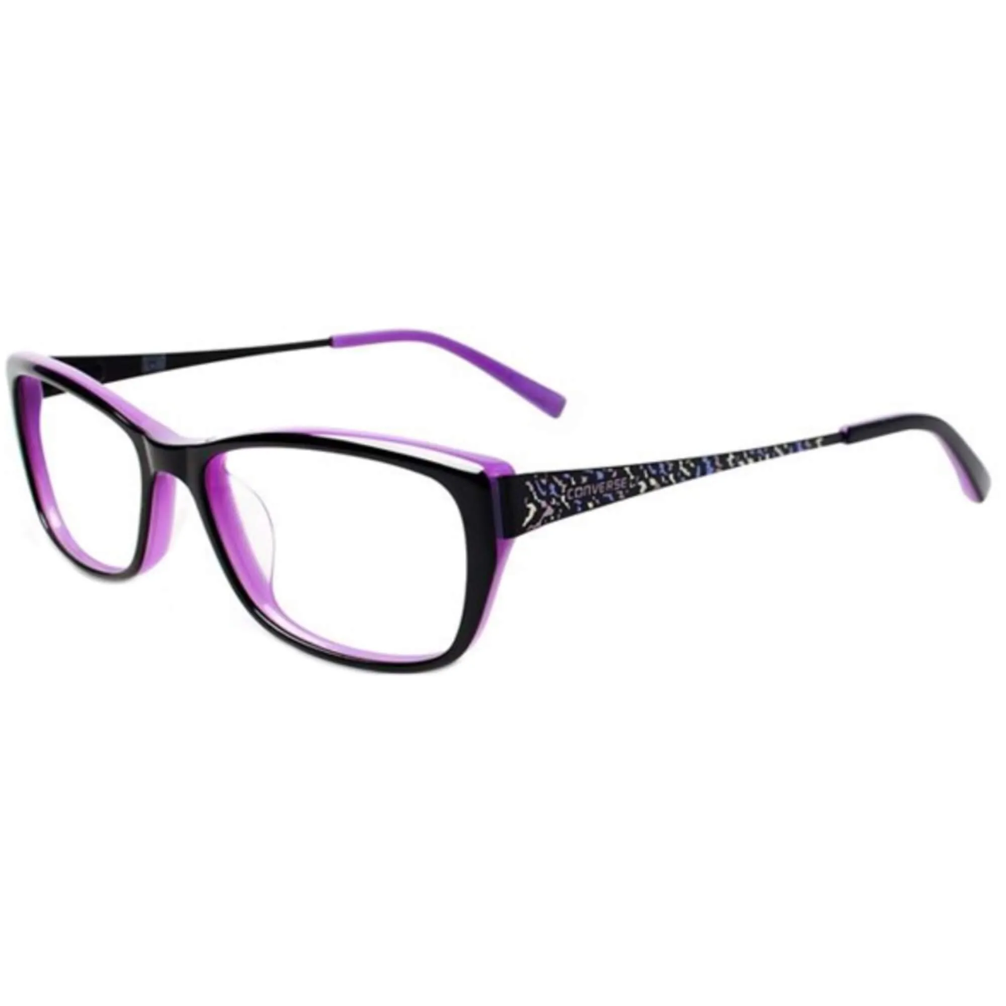 Converse Women's Eyeglasses - Black Plastic Rectangular Frame | CONVERSE Q020 BLACK