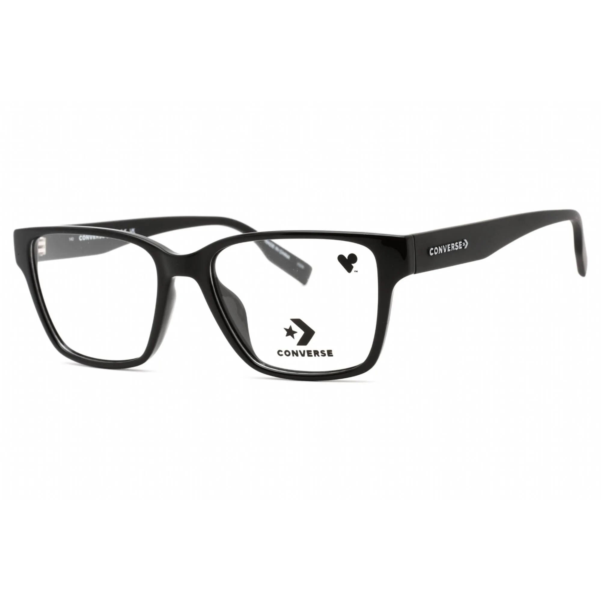 Converse Women's Eyeglasses - Full Rim Black Plastic Rectangular Frame | CV5017 001