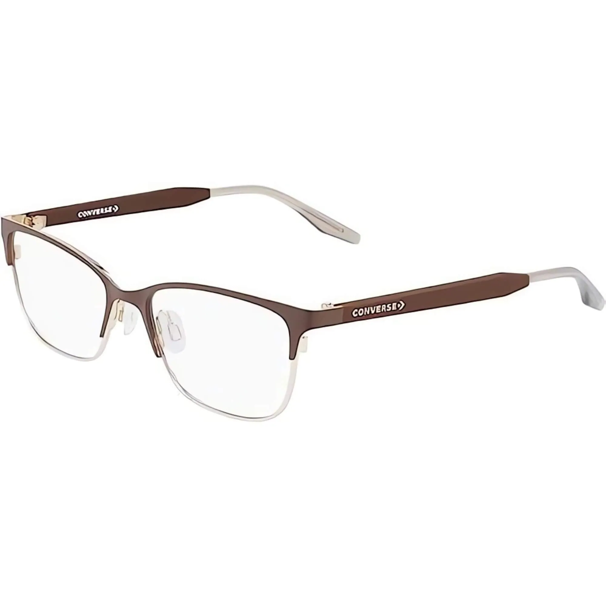 Converse Women's Eyeglasses - Matte Dark Root Half-Rim Frame | CONVERSE CV3005Y 201