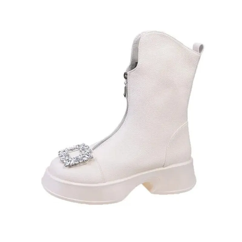 Crown Zipper Boots