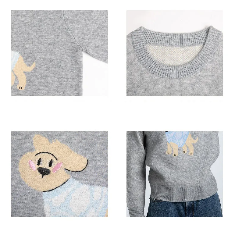 Cute Cloudy Dog Human Matching Sweaters