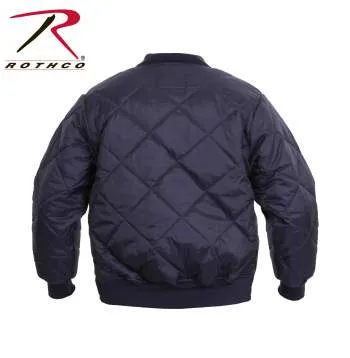 Diamond Nylon Quilted Flight Jacket