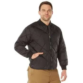 Diamond Nylon Quilted Flight Jacket