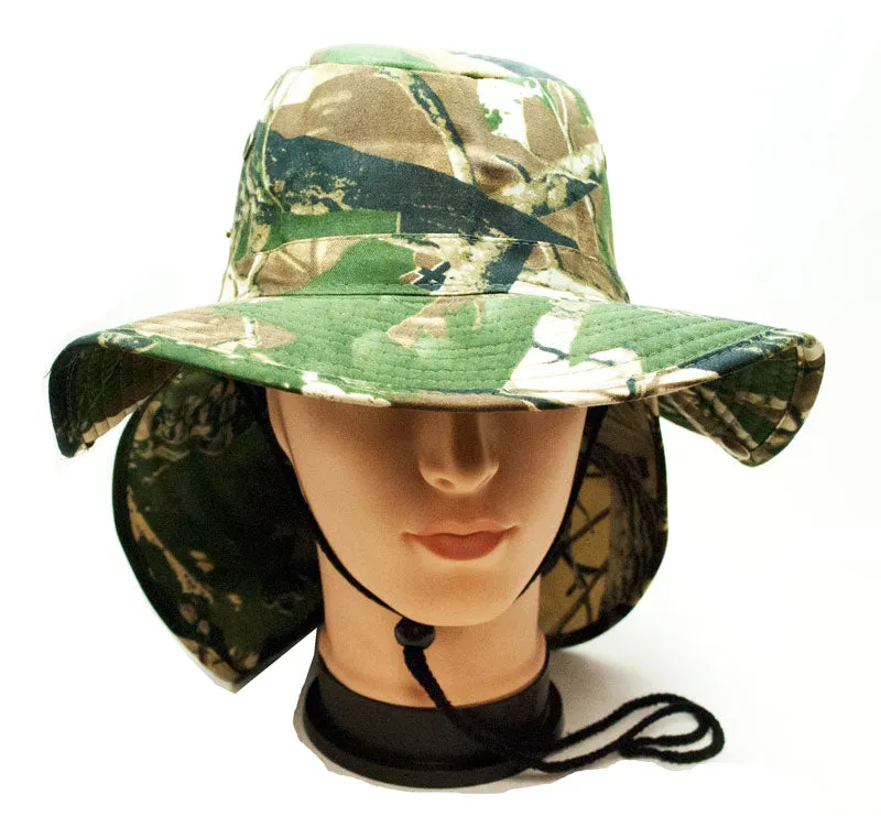 Digital Camo Bucket Hats with Flap Wholesale