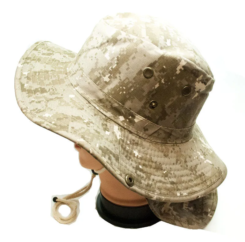 Digital Camo Bucket Hats with Flap Wholesale