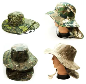 Digital Camo Bucket Hats with Flap Wholesale