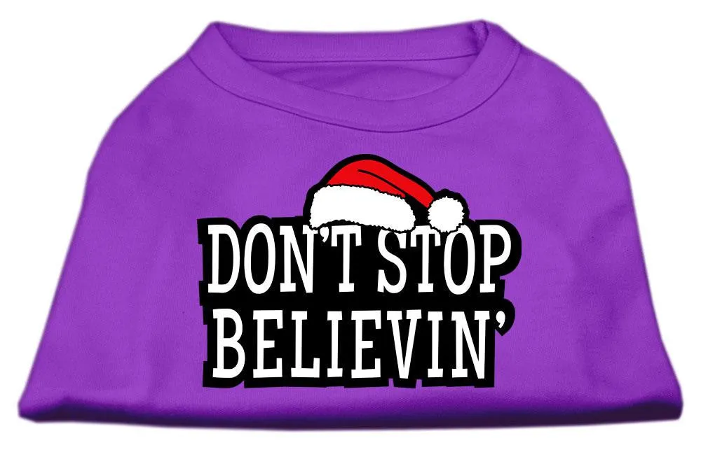 Don't Stop Believin' Screenprint Shirts Purple XXXL (20)