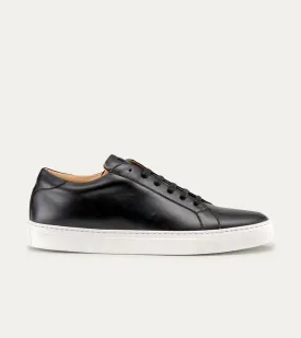 Dress Sneakers In Black With White Outsole