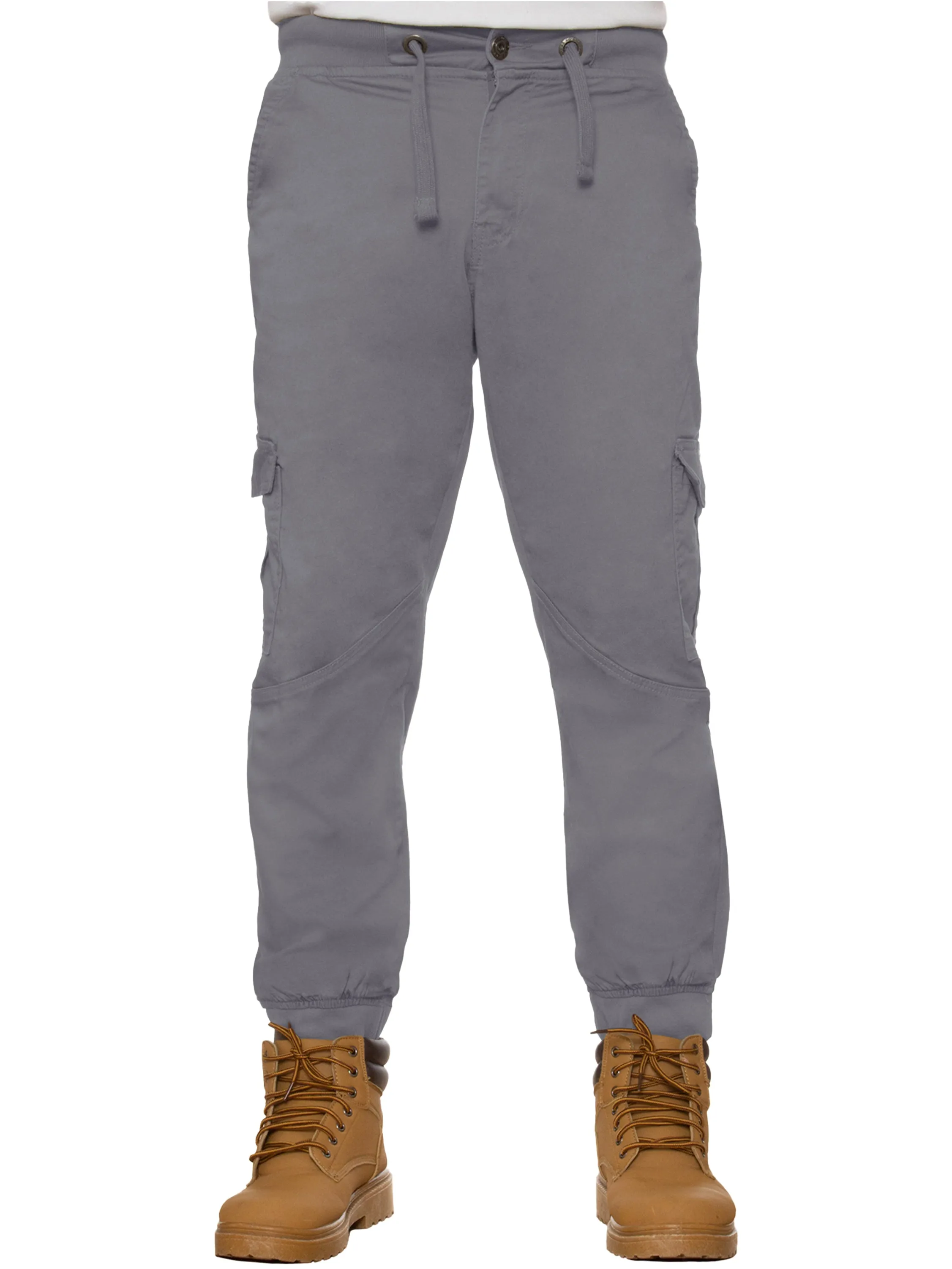 Enzo | Mens Cuffed Combat Jogger Jeans