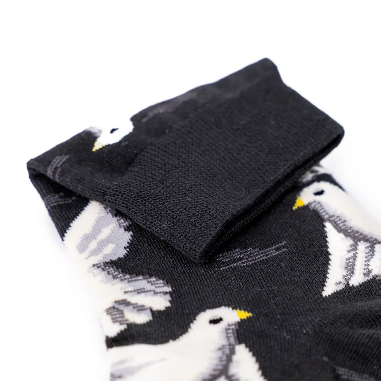 Flying Doves Black Fun Dress Socks