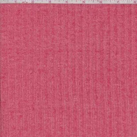 Frosted Coral Red Poor Boy Rib Knit Fabric