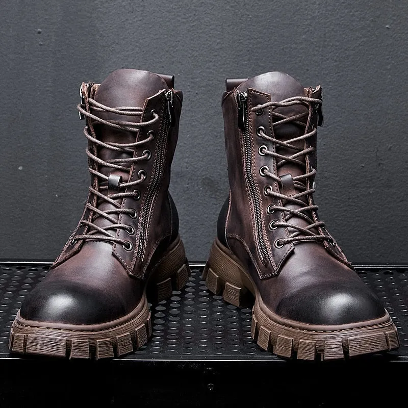 Funki Buys | Boots | Men's Rustic Vintage Leather Ankle Boot